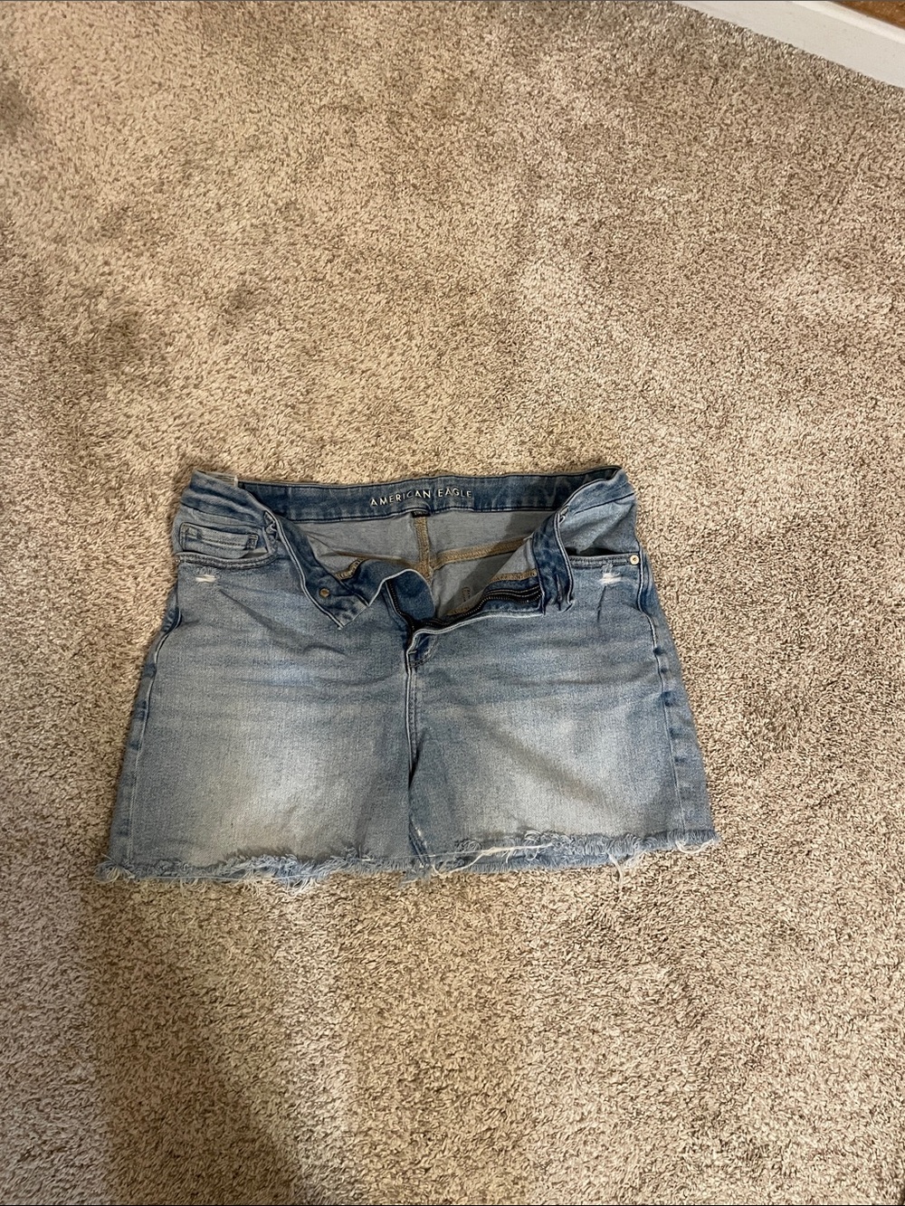 American Eagle Outfitters Light Wash Denim Cutoff Shorts